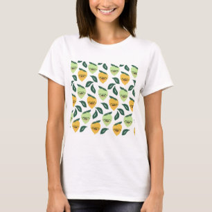 Lemon and Lime Citrus Cartoon Illustration T-Shirt