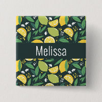 Lemon and Lime Green and Yellow Fruit Pattern