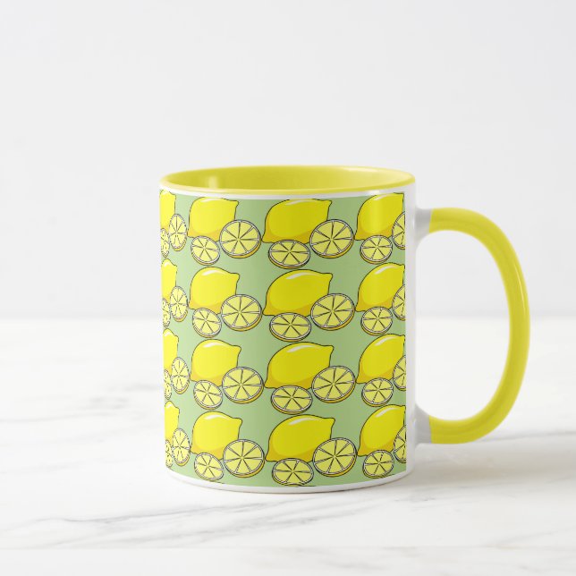 Lemon and Lime Green Coffee Cup (Right)