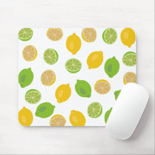 Lemon and Lime Pattern Mouse Pad