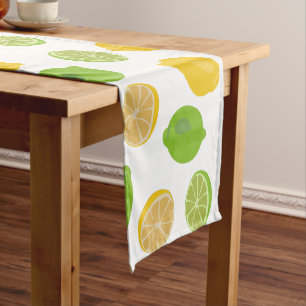 Lemon and Lime Pattern Short Table Runner