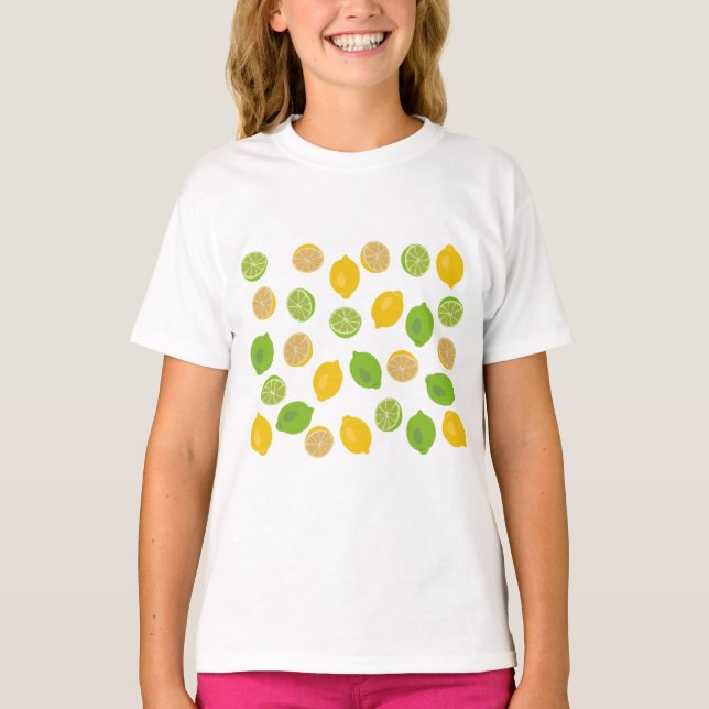 Lemon and Lime Pattern T-Shirt (Front)