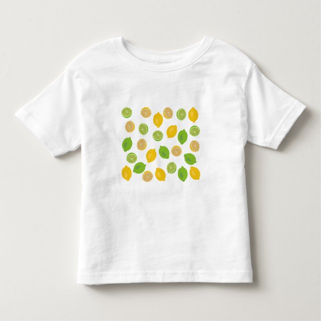 Lemon and Lime Pattern Toddler T-Shirt (Front)