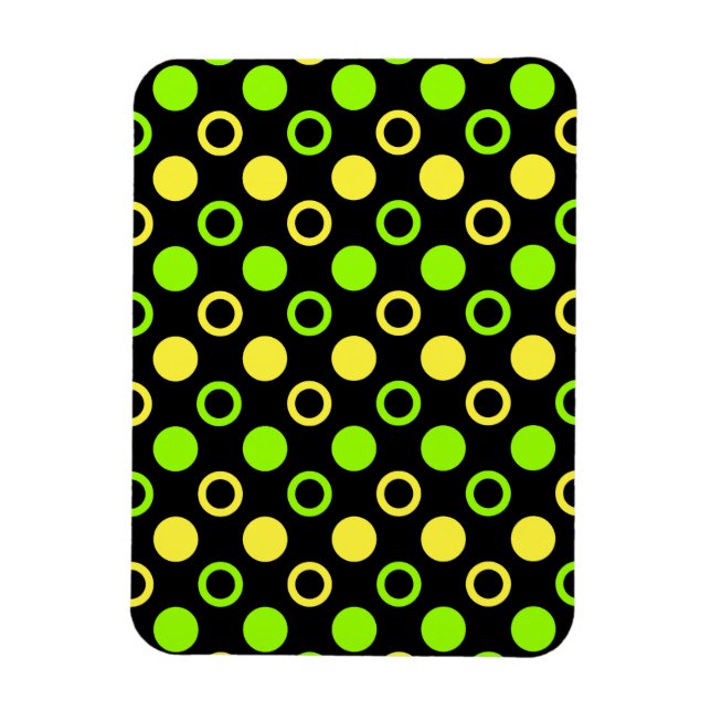 Lemon and Lime Rings and Polka Dots by STaylor Magnet (Vertical)