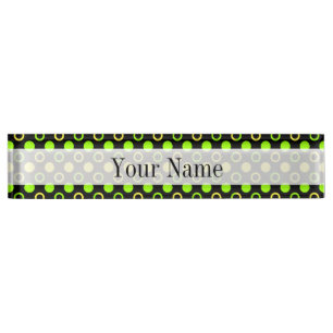 Lemon and Lime Rings and Polka Dots by STaylor Nameplate