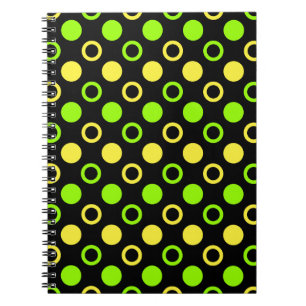 Lemon and Lime Rings and Polka Dots by STaylor Notebook