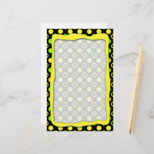 Lemon and Lime Rings and Polka Dots by STaylor Stationery