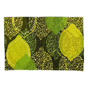 Lemon and lime seamless pattern. pillowcase
