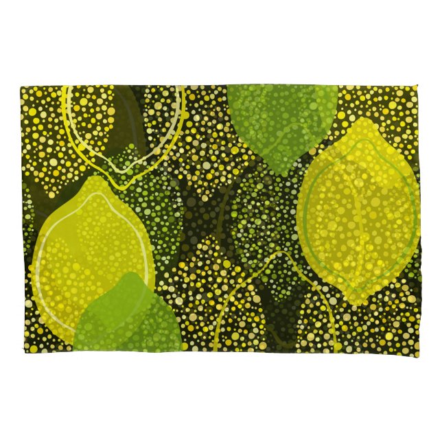 Lemon and lime seamless pattern. pillowcase (Front)