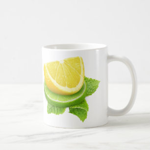 Lemon and lime slices coffee mug