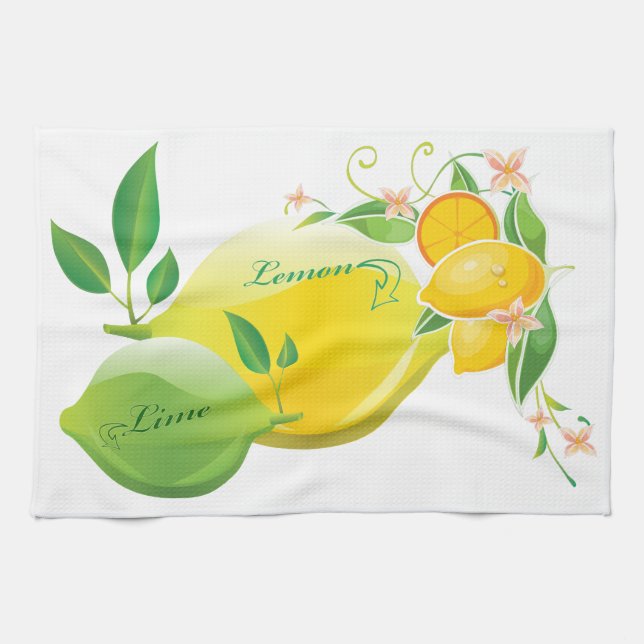 Lemon and Lime Tea Towel (Horizontal)