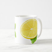 Lemon and mint coffee mug (Front Right)