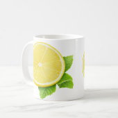 Lemon and mint coffee mug (Front Left)