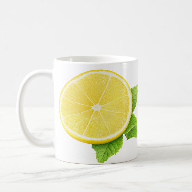 Lemon and mint coffee mug (Left)