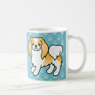 Lemon And White Japanese Chin Cartoon Dog Coffee Mug