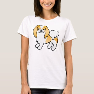 Lemon And White Japanese Chin Cute Cartoon Dog T-Shirt