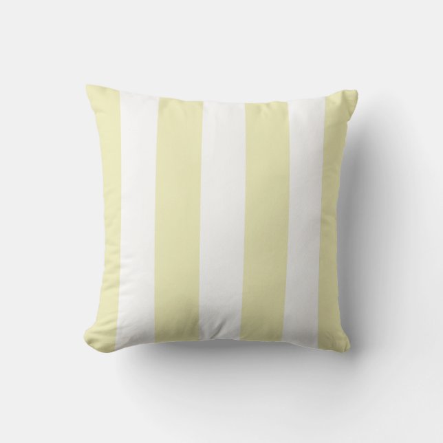 Lemon and White Striped Cushion (Front)