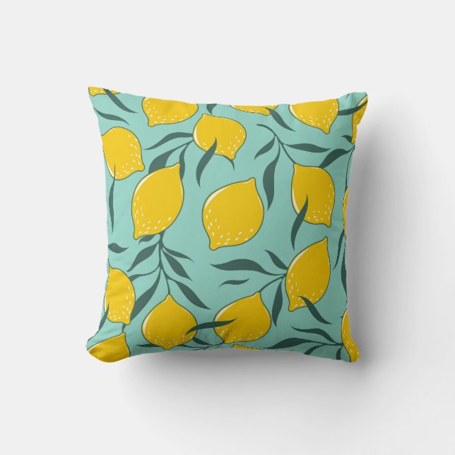 Lemon Art Fashion Abstract Seamless Cushion (Front)