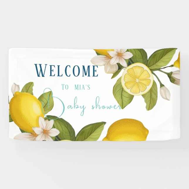 lemon  Baby shower  Banner (Horizontal)