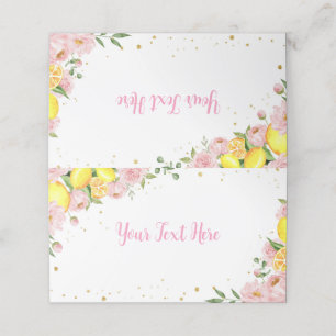 Lemon Baby Shower Birthday Place Card