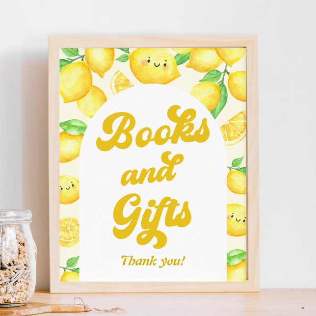 Lemon Baby Shower Books and Gifts Poster (Creator Uploaded)