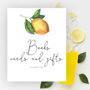 Lemon baby shower Books cards and gifts  Poster
