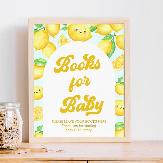 Lemon Baby Shower Books for Baby Poster (Creator Uploaded)