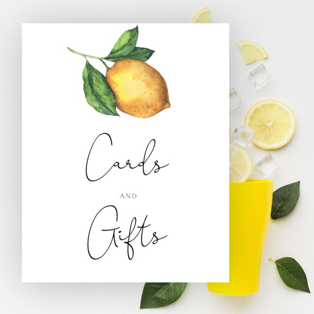 Lemon baby shower Cards and gifts Poster (Creator Uploaded)