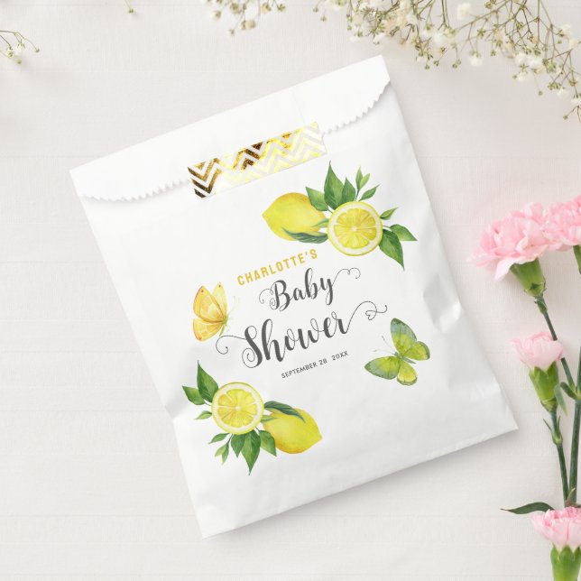 Lemon Baby Shower Cute Citrus Personalised Party Favour Bag (Sealed)
