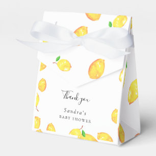 Lemon Baby Shower Elegant Thank you Script Frame Favour Box