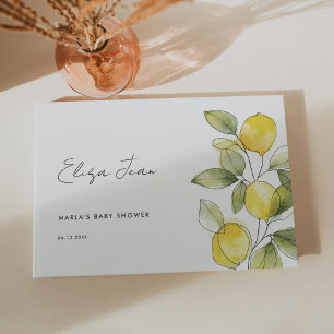 Lemon Baby Shower Guest Book