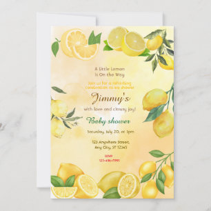 Lemon Baby Shower Invitation