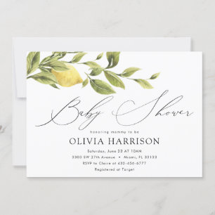 Lemon Baby Shower Invitation
