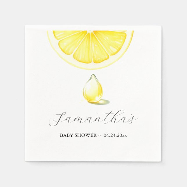 Lemon Baby Shower Napkin (Front)