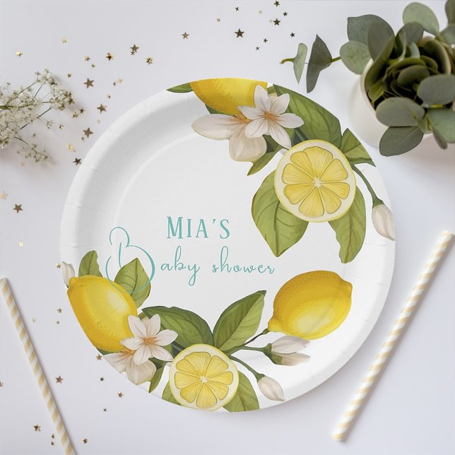 lemon  Baby shower  Paper Plate (Creator Uploaded)