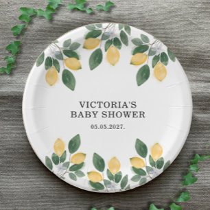 Lemon Baby Shower Paper Plate