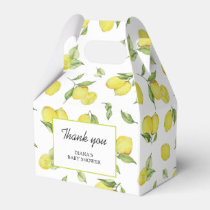 Lemon Baby Shower Thank you Favour Box