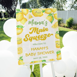 Lemon Baby Shower Welcome Acrylic Sign