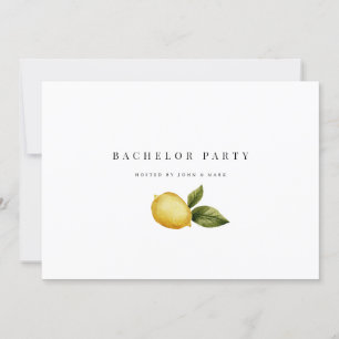 Lemon Bachelor party Invitation Card