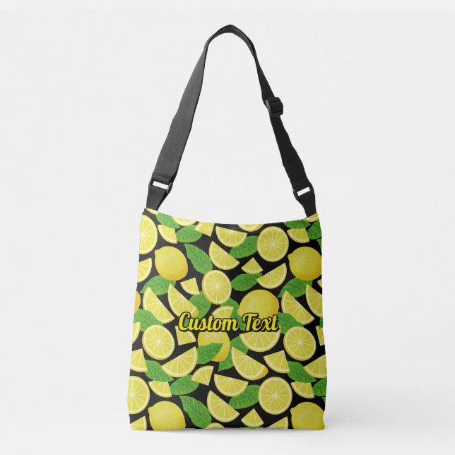 Lemon Background Crossbody Bag (Front)