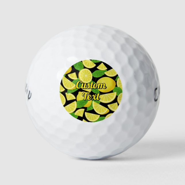 Lemon Background Golf Balls (Front)