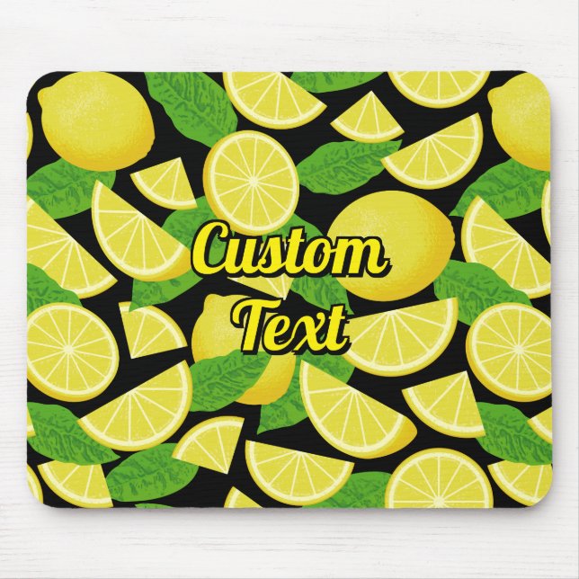 Lemon Background Mouse Pad (Front)