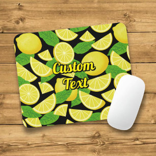 Lemon Background Mouse Pad