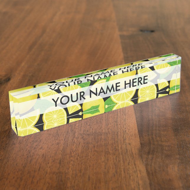 Lemon Background Nameplate (Side)
