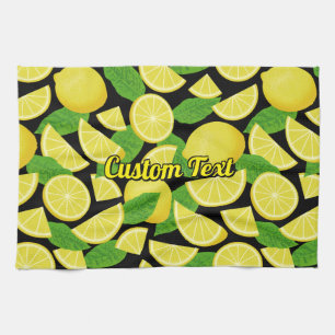 Lemon Background Tea Towel