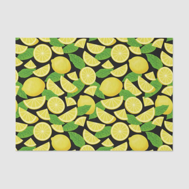 Lemon Background Tissue Paper (Front)