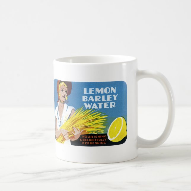 Lemon Barley Water Label Coffee Mug (Right)