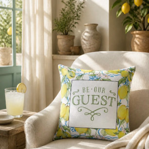 Lemon Be Our Guest Throw Pillow