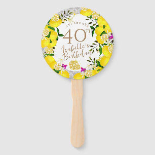 Lemon Birthday Hand Fan