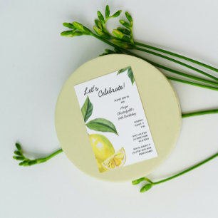 Lemon Birthday Invitation